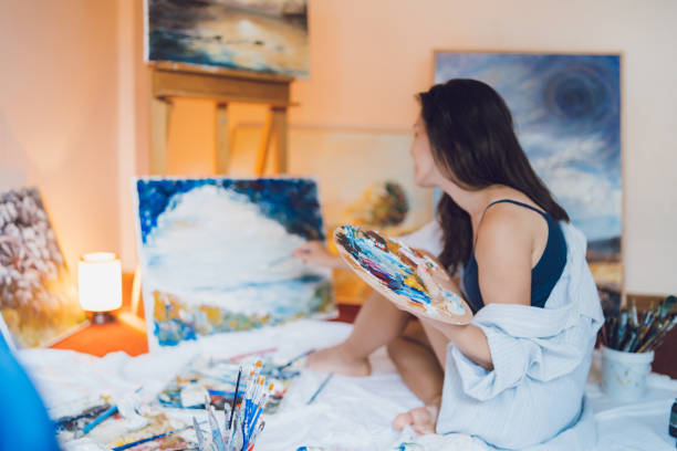 istock Woman painter working on her art 1134071552