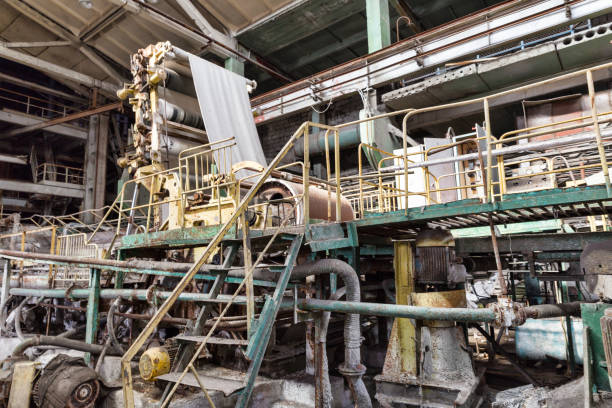 istock Slate production plant. Conveyor line. Workshop on processing of asbestos 1134072513