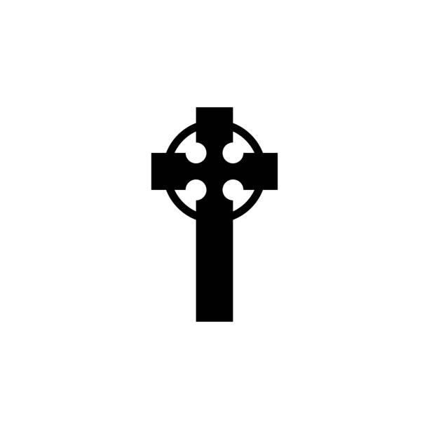 종교 기호, 켈트 십자가 아이콘입니다. 종교 기호 그림의 요소입니다. 표시 및 기호 아이콘은 웹, 로고, 모바일 앱, ui, ux에 사용할 수 있습니다. - english culture medieval church built structure stock illustrations