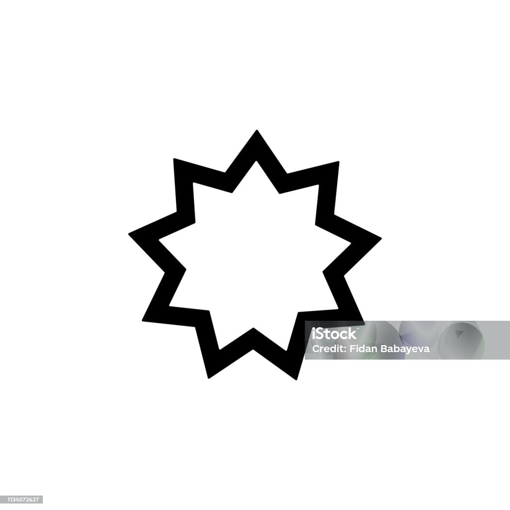 religion symbol, Baha icon. Element of religion symbol illustration. Signs and symbols icon can be used for web, logo, mobile app, UI, UX religion symbol, Baha icon. Element of religion symbol illustration. Signs and symbols icon can be used for web, logo, mobile app, UI, UX on white background Medicine Wheel stock vector