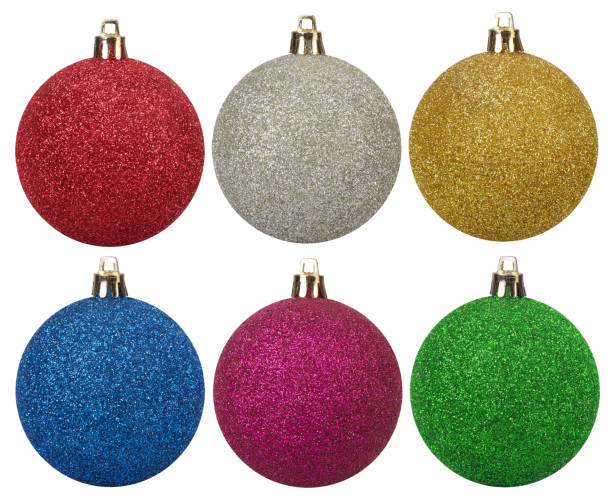 glitter weihnachtskugeln - christmas ornament christmas blue decoration stock-fotos und bilder