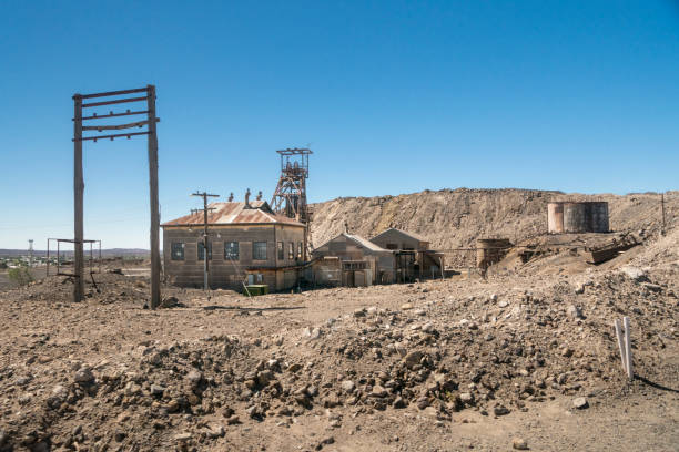 Headframe and buildings, Broken Hill, Australia
