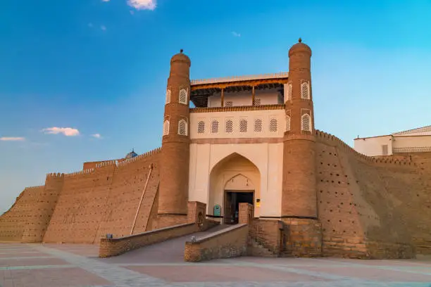 Ancient beautiful fortress Ark in Bukhara, Uzbekistan