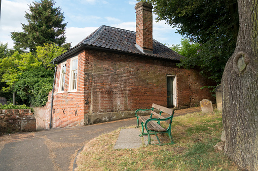 Historic cottage and bench