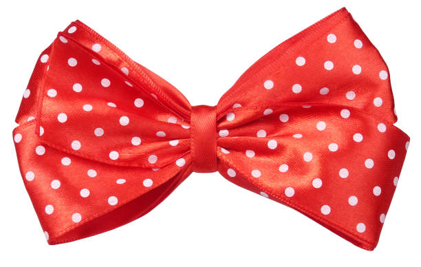 istock Red dotted bow tie for decoration hair or gift wrap 1134080356