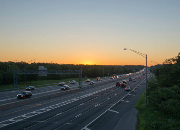 istock Sunrise over the Long Island Expressway #1 , New York 1134081056