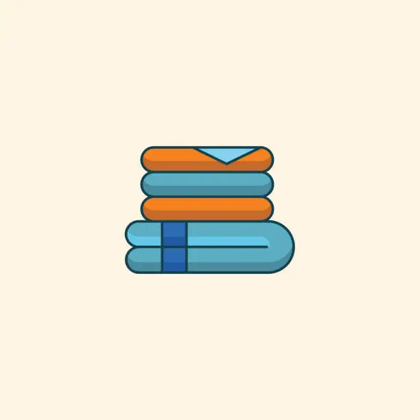 Vector illustration of Towel icons set