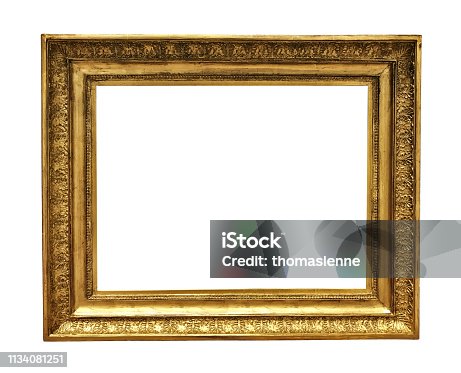 istock antique golden textured masterpiece frame 1134081251