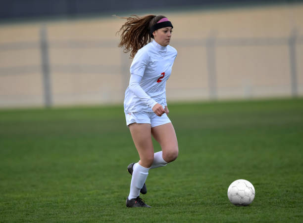 istock Soccer Player Kameron showcasing her soccer skills 1134081273