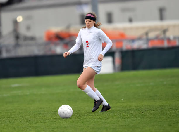 istock Soccer Player Kameron showcasing her soccer skills 1134081290