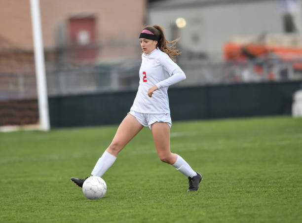 istock Soccer Player Kameron showcasing her soccer skills 1134081324
