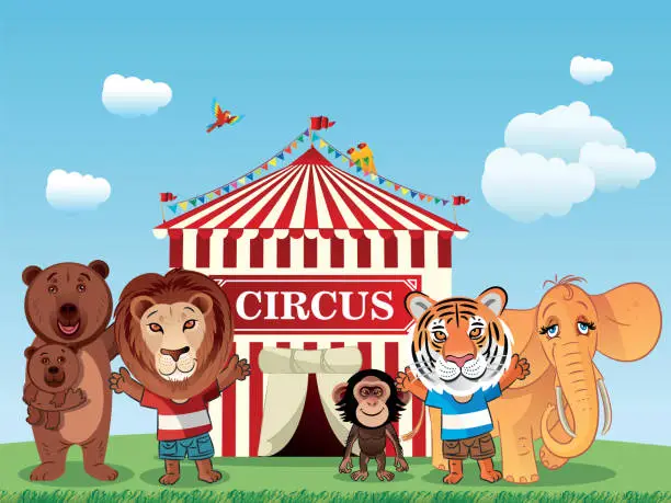 Vector illustration of Circus