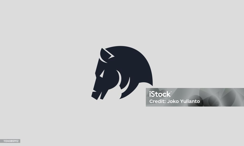 Horse Head Silhouette Brand Identity Vector Illustration Brand Identity Vector Illustration Abstract stock vector