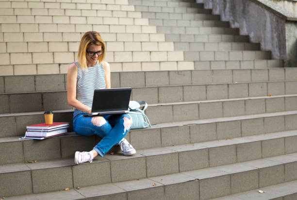 istock College girl using laptop 1134087083