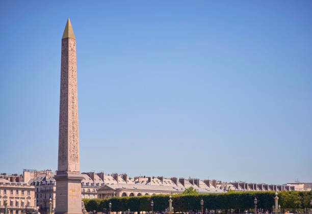istock View of Paris obelisk on a clear blue sky day. 1134088553