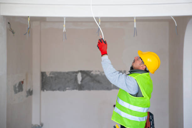 construcción de sistema eléctrico dentro de un edificio - construction worker architect construction manual worker fotografías e imágenes de stock