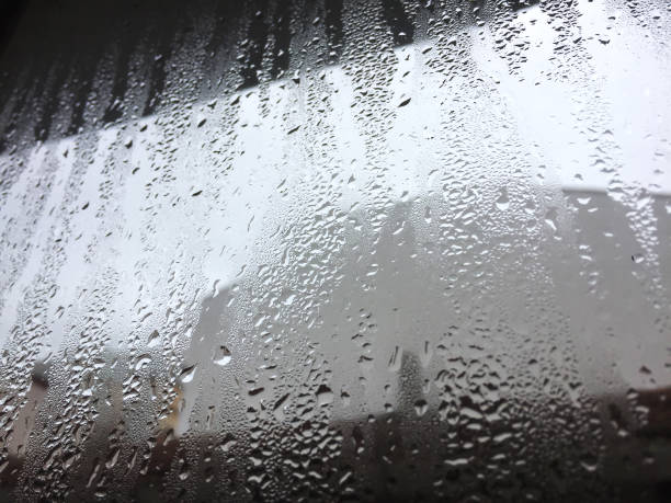 istock Water drops on steamy window glass 1134090734