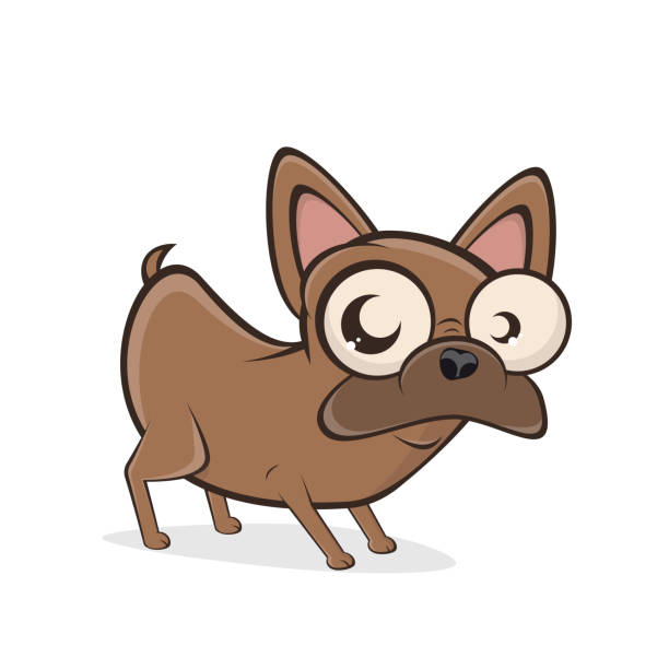funny cartoon illustration of a french bulldog funny cartoon illustration of a french bulldog ugly dog stock illustrations