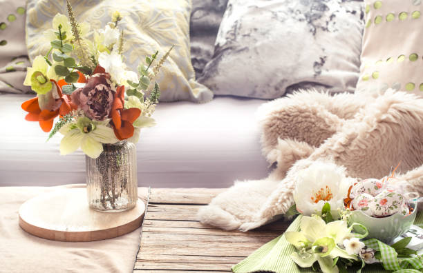 istock Home spring interior in the living room 1134098553