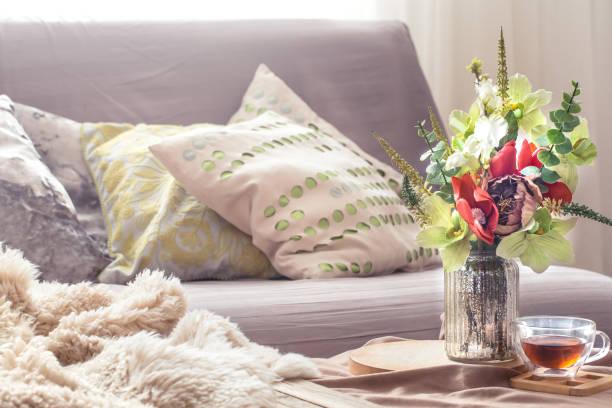 istock Home spring interior in the living room 1134098554