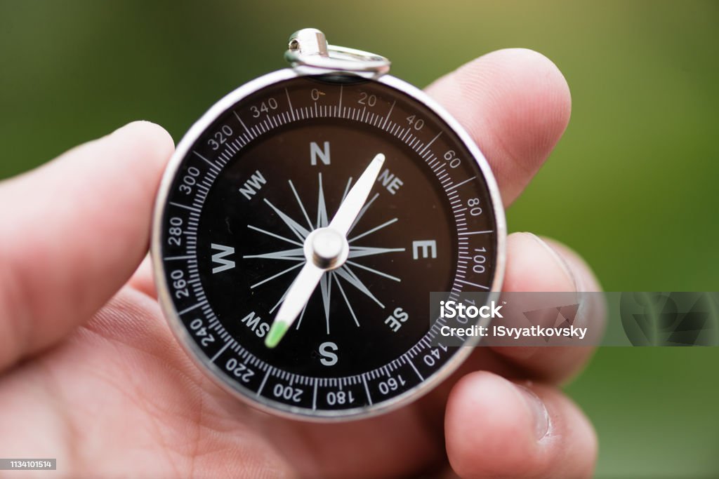 Left Hand Compass Compass In Hand Stock Photo - Download Image Now - Achievement ...