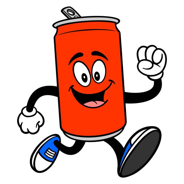 Soda Can Mascot Running Stock Illustration - Download Image Now - Cartoon,  Beer - Alcohol, Can - iStock