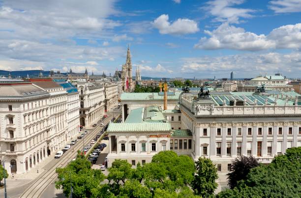 istock Town Hall and Parliament, Vienna from above 1134104984