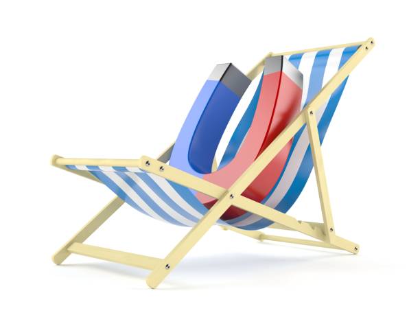 istock Horseshoe magnet on deck chair 1134111042
