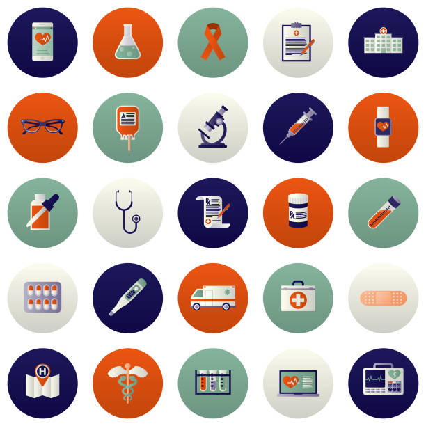 illustrations, cliparts, dessins animés et icônes de ensemble d'icônes de soins de santé - computer icon healthcare and medicine symbol gradient