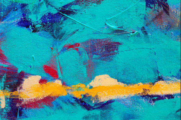 istock Abstract Hand-painted Art Background on Canvas 1134122615