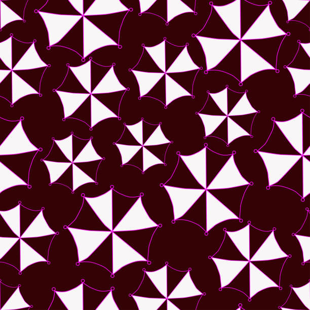 ilustrações de stock, clip art, desenhos animados e ícones de abstract diagonal seamless pattern in white on a burgundy background - printers ornament