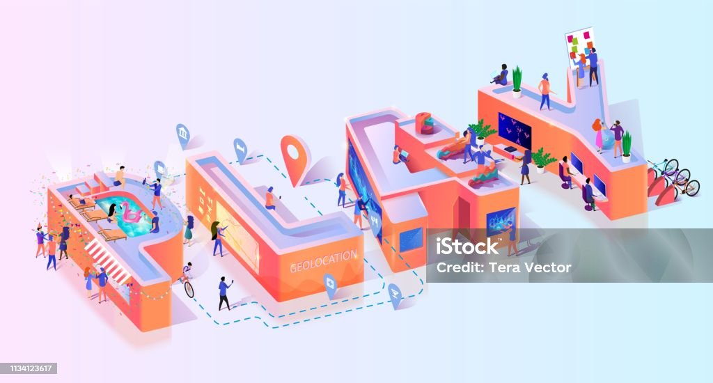 Gamer Play Online Social Game Typography Banner Gamer Play Online Social Game Typography Banner. School Party Entertainment Digital Technology. Gambling Software Advertising. Gamification Creative Concept Motivation Isometric 3d Vector Illustration Gamification stock vector