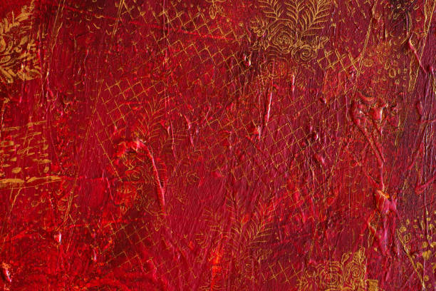istock Abstract Hand-painted Art Background on Canvas 1134123831