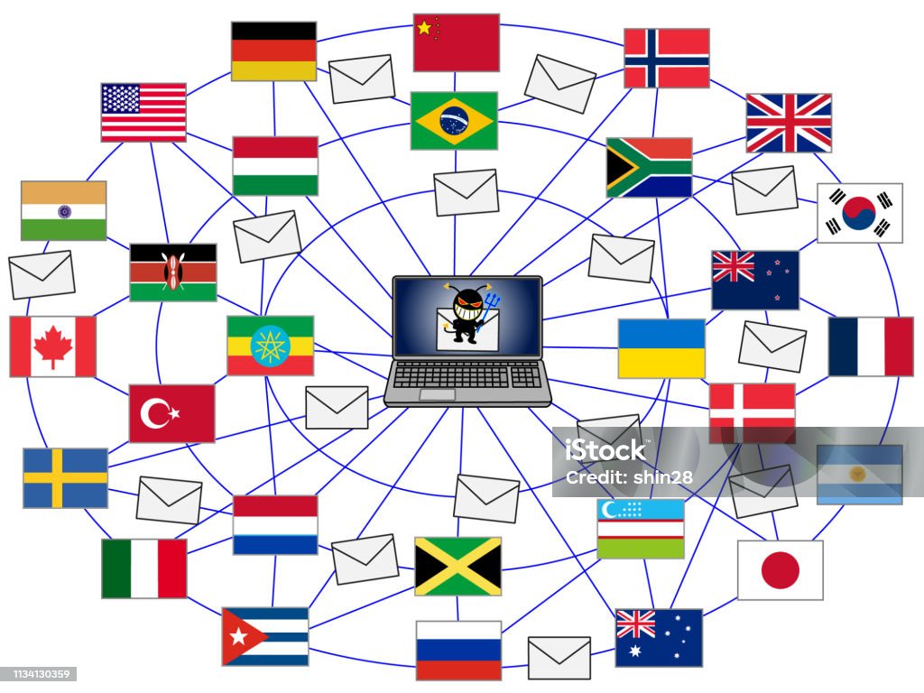 Computer Science Flags Computer Flag Stock Illustration - Download Image Now - American Flag ...