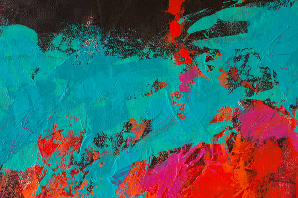 istock Abstract Hand-painted Art Background on Canvas 1134132898