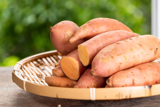 istock Raw sweet potatoes are in the basket 1134139716