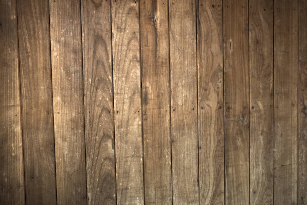 istock Wood table floor with natural pattern texture. Empty template  wood board can be used as background. 1134143628