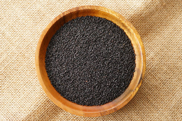 istock Basil seed. Healthy food. 1134145752