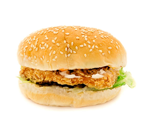 istock Hamburgers on a white background 1134146713