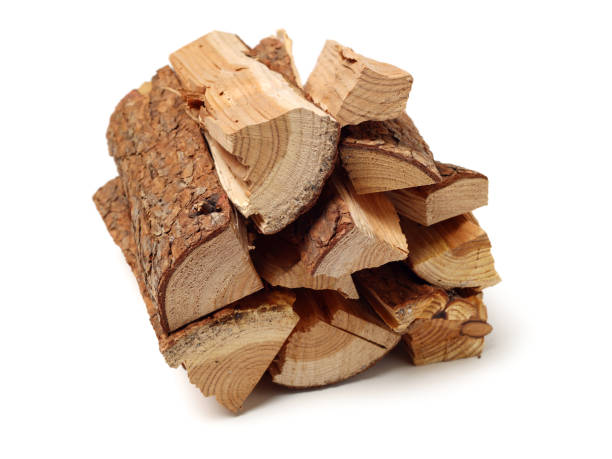 istock Pile of firewood isolated on a white background 1134149993