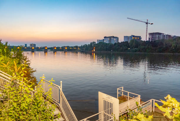 Neckar river view of Heidenburg, Germany