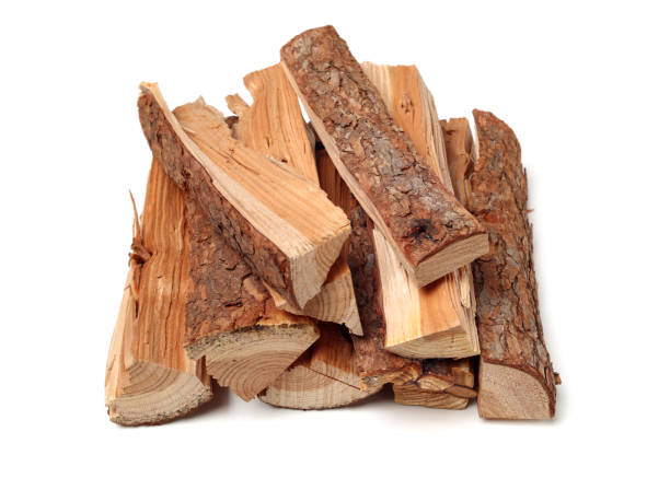 istock Pile of firewood isolated on a white background 1134152763