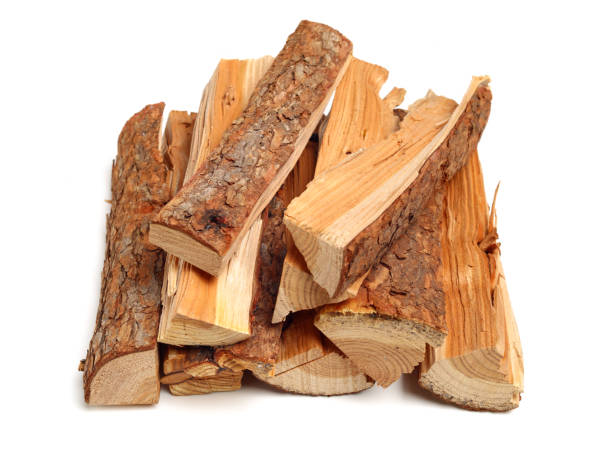 istock Pile of firewood isolated on a white background 1134153059
