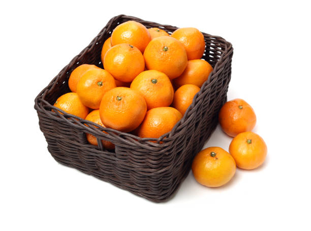 istock tangerine orange on white background 1134153717
