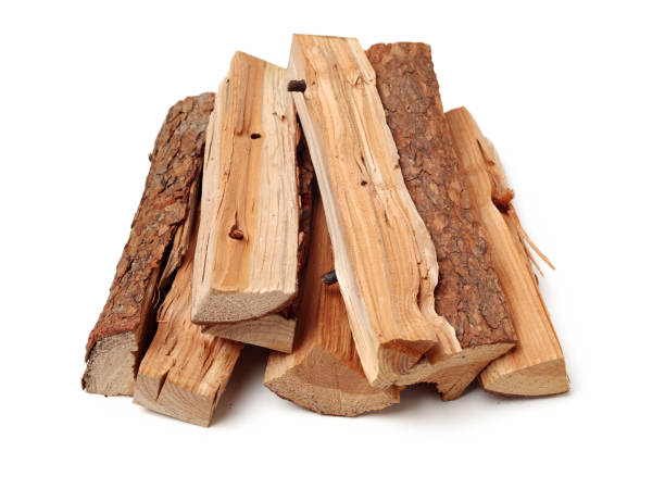 istock Pile of firewood isolated on a white background 1134155257