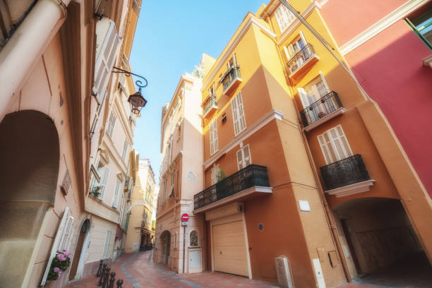 Old town of Monaco without tourists
