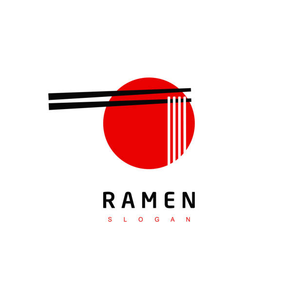 ramen, japanisches noodle restaurant symbol - sushi japan restaurant food stock-grafiken, -clipart, -cartoons und -symbole