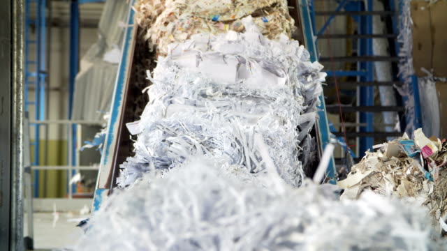 Waste paper recycling mill