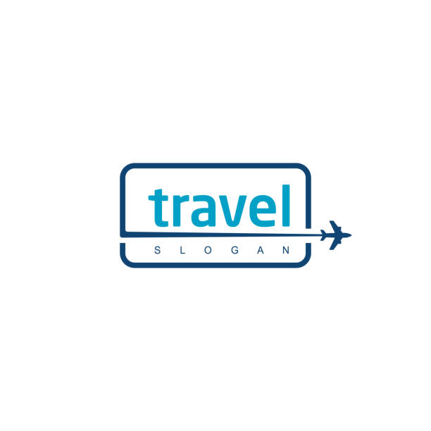 Flight Plane Symbol For Travel Company Travel Icon travel logo stock illustrations