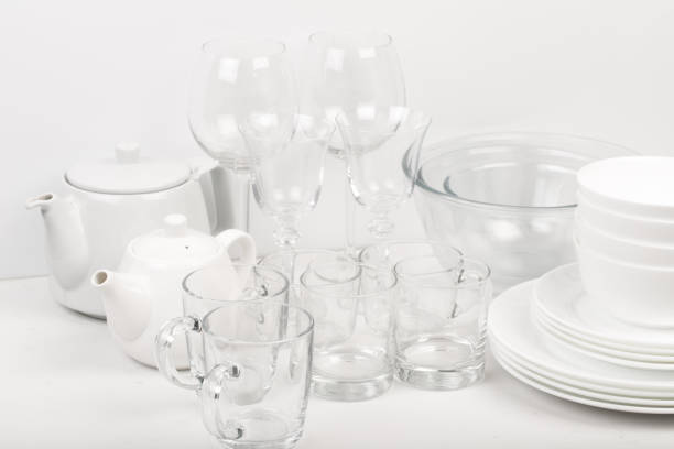 istock Set of white dishes . table wear - Image 1134173851